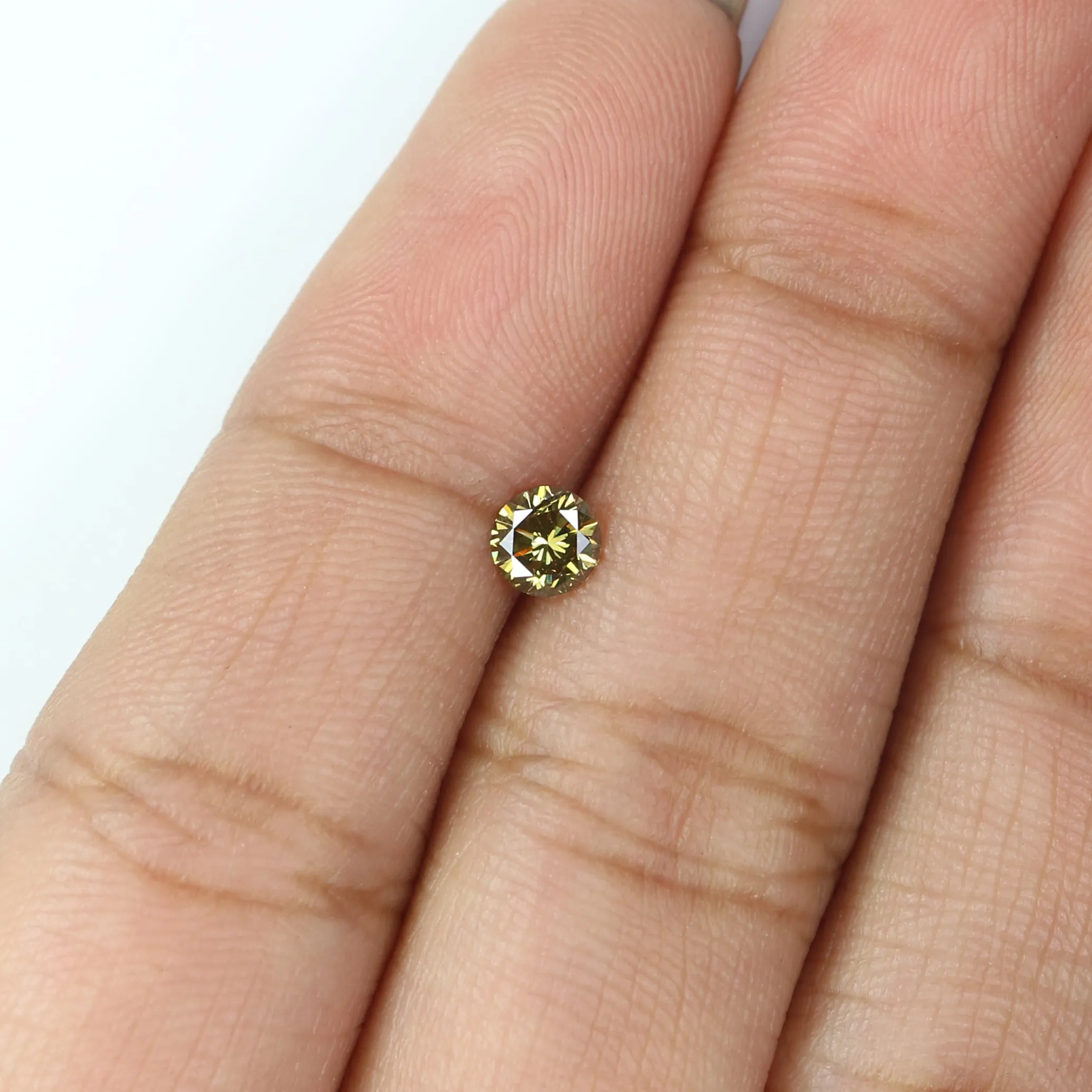 0.29 Ct Natural Loose Round Shape Diamond Green Color Round Diamond 4.10 MM Natural Green Color Diamond Round Brilliant Cut Diam