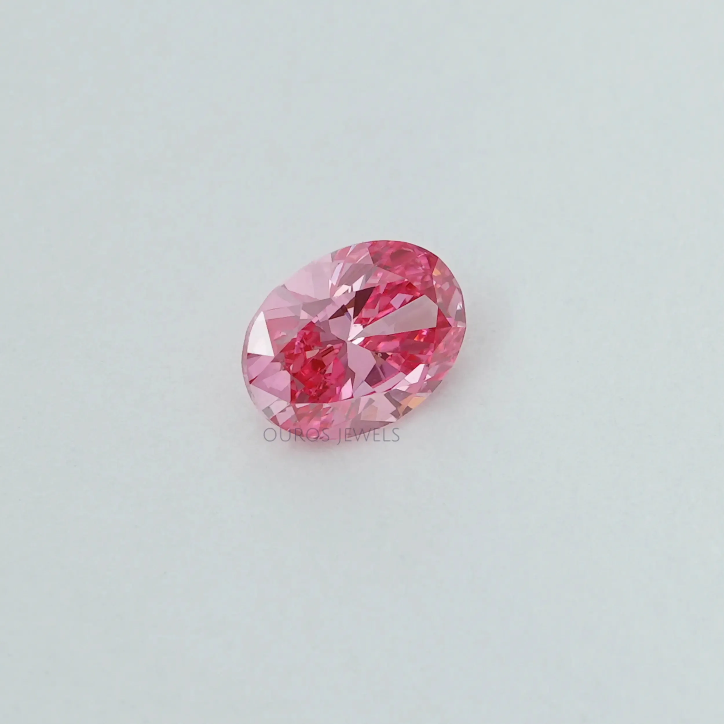 0.30 Carat Each Pink Oval Cut Lab Grown Diamond  Loose