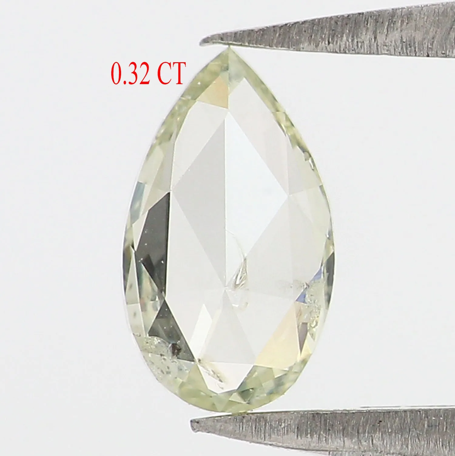 0.32 CT GIA Certified Natural Loose Pear Modified Brilliant Cut Diamond 6.65 MM Fancy Light Green-Yellow Color Diamond Pear Diam