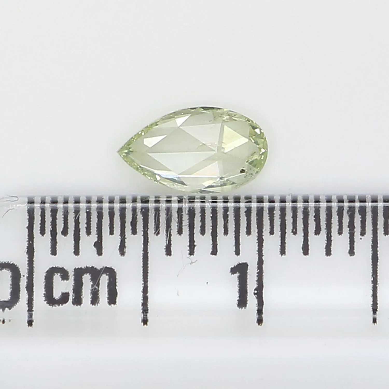 0.32 CT GIA Certified Natural Loose Pear Modified Brilliant Cut Diamond 6.65 MM Fancy Light Green-Yellow Color Diamond Pear Diam