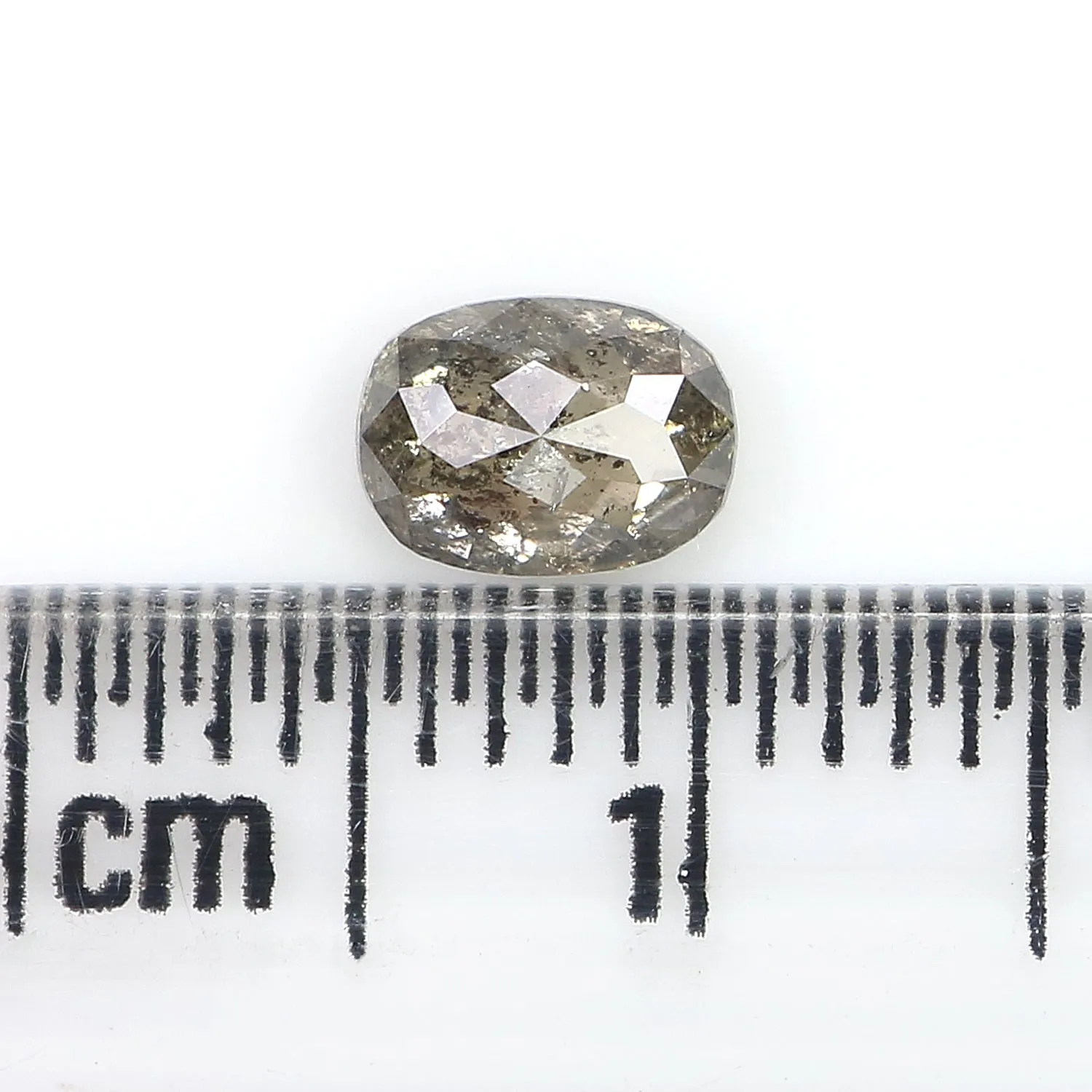 0.50 Ct Natural Loose Oval Shape Diamond Salt And Pepper Oval Diamond 5.60 MM Natural Diamond Black Grey Color Oval Rose Cut Dia