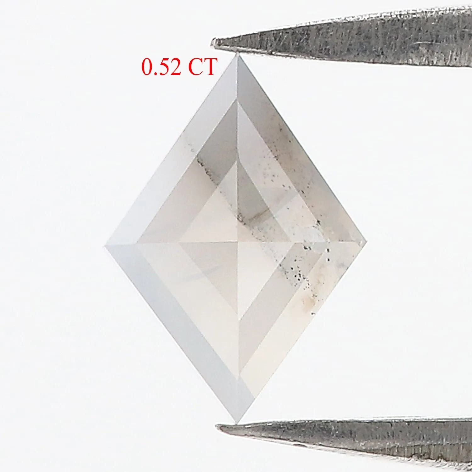 0.52 Ct Natural Loose Kite Shape Diamond Milky Grey Color Kite Diamond 7.35 MM Natural Diamond Grey Color Kite Rose Cut Diamond 