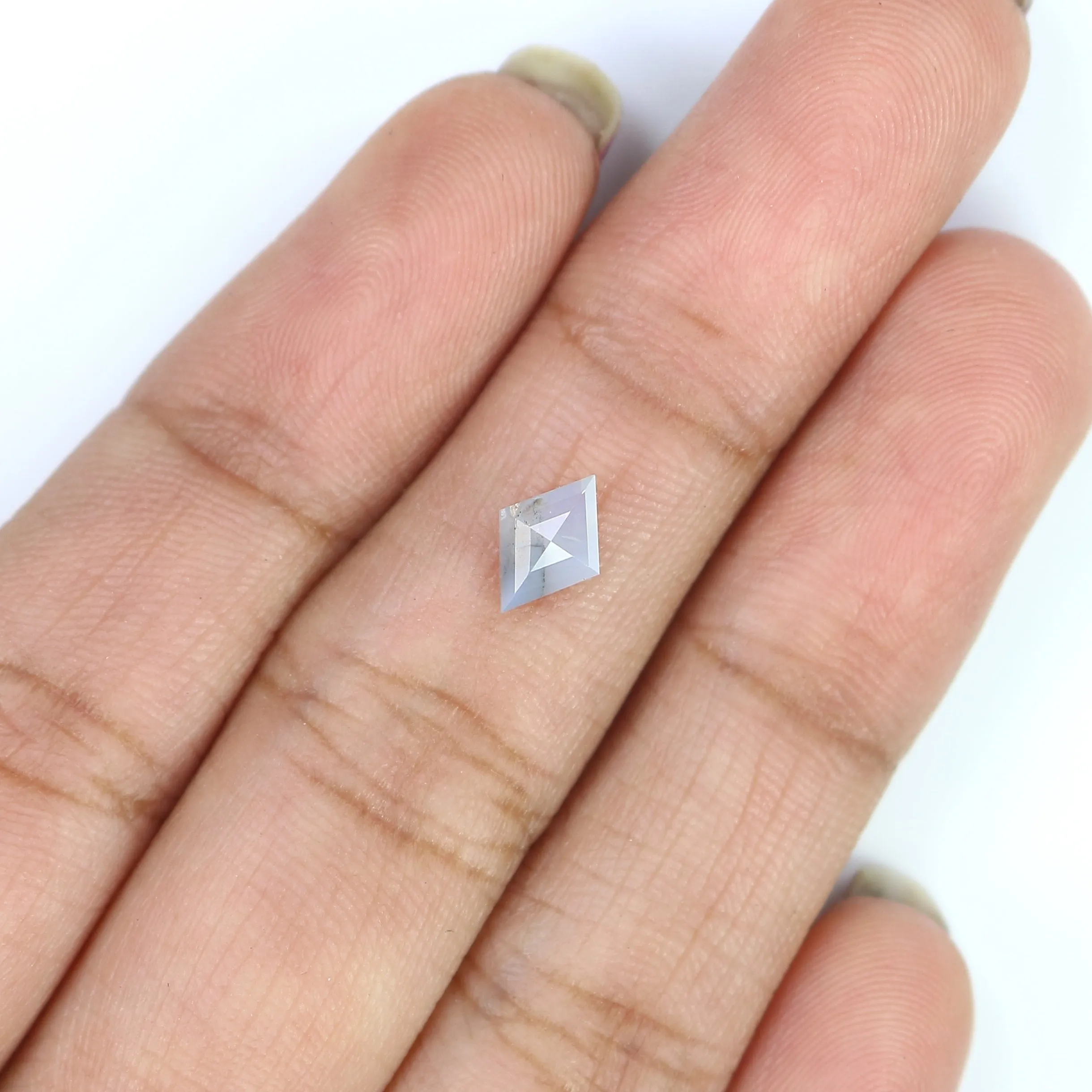 0.52 Ct Natural Loose Kite Shape Diamond Milky Grey Color Kite Diamond 7.35 MM Natural Diamond Grey Color Kite Rose Cut Diamond 