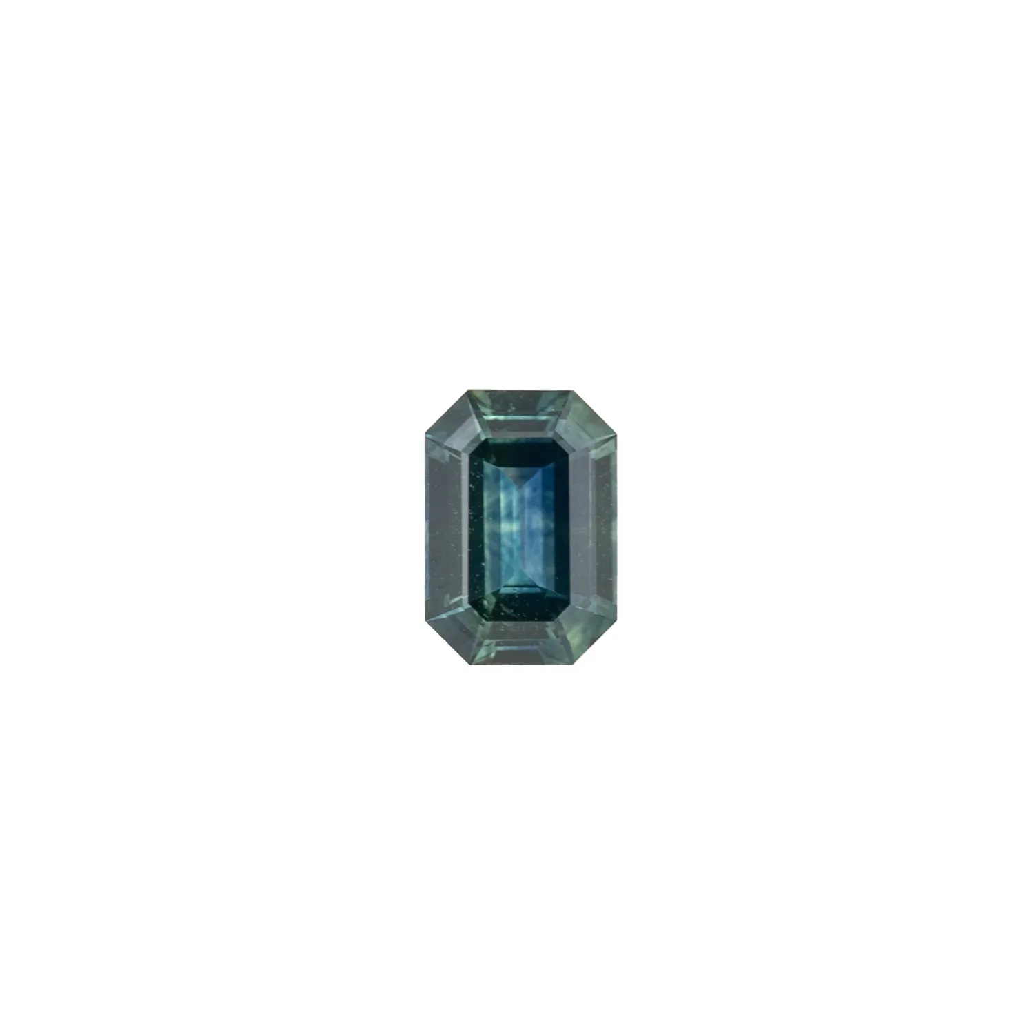 0.77ct Emerald Cut Teal Blue Montana Sapphire