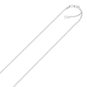 10k White Gold Adjustable Sparkle Chain 1.5mm-rx97907-22