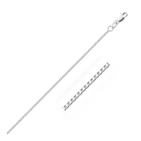 10k White Gold Octagonal Box Chain 1.2mm-rx20567-20