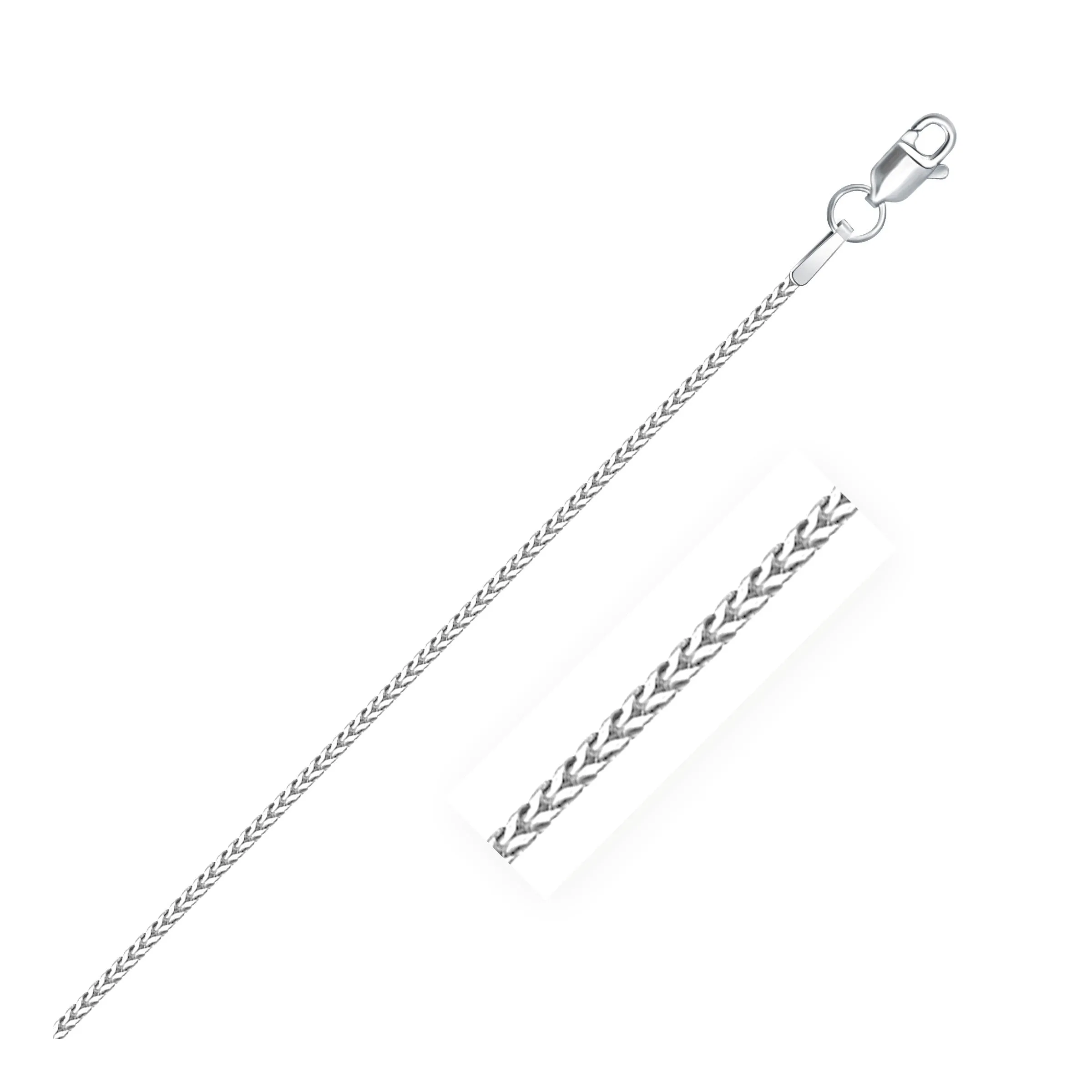 14k White Gold Franco Chain 0.9mm-rx98307-20