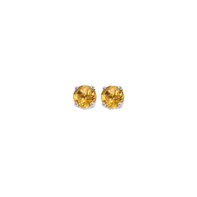 14KT WHITE GOLD CITRINE (1/2 CTW) EARRING