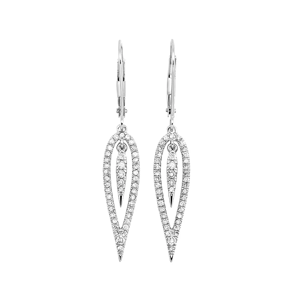 14KT WHITE GOLD DIAMOND (1/2CTW) EARRING