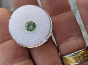 1.58ct. Unheated river green sapphire.