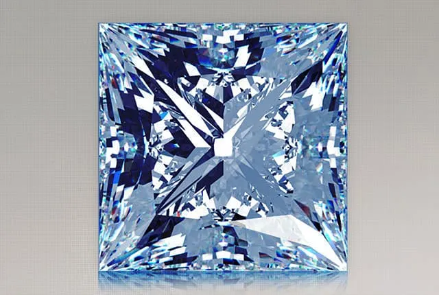 1.99 Carat Princess Blue Lab Diamond