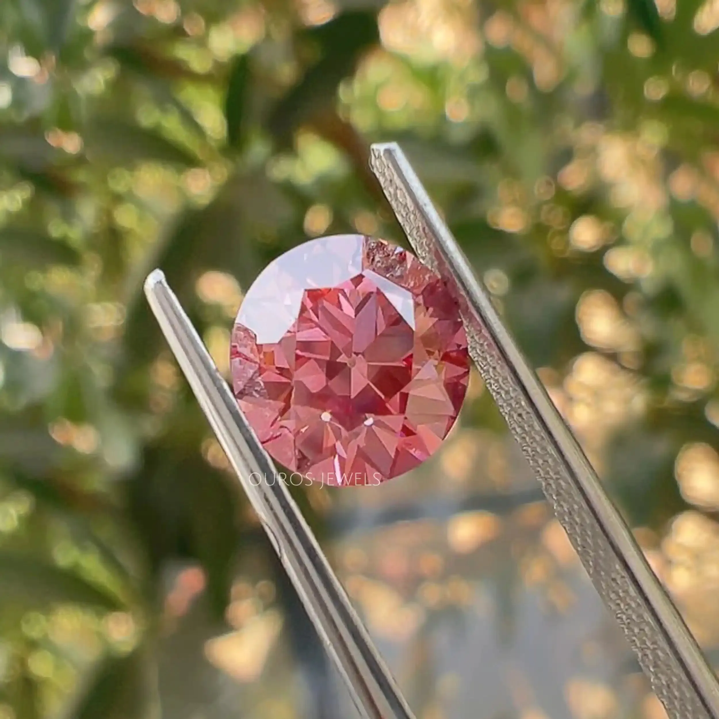 2.50 Carat Pink Old European Round Cut Lab Diamond