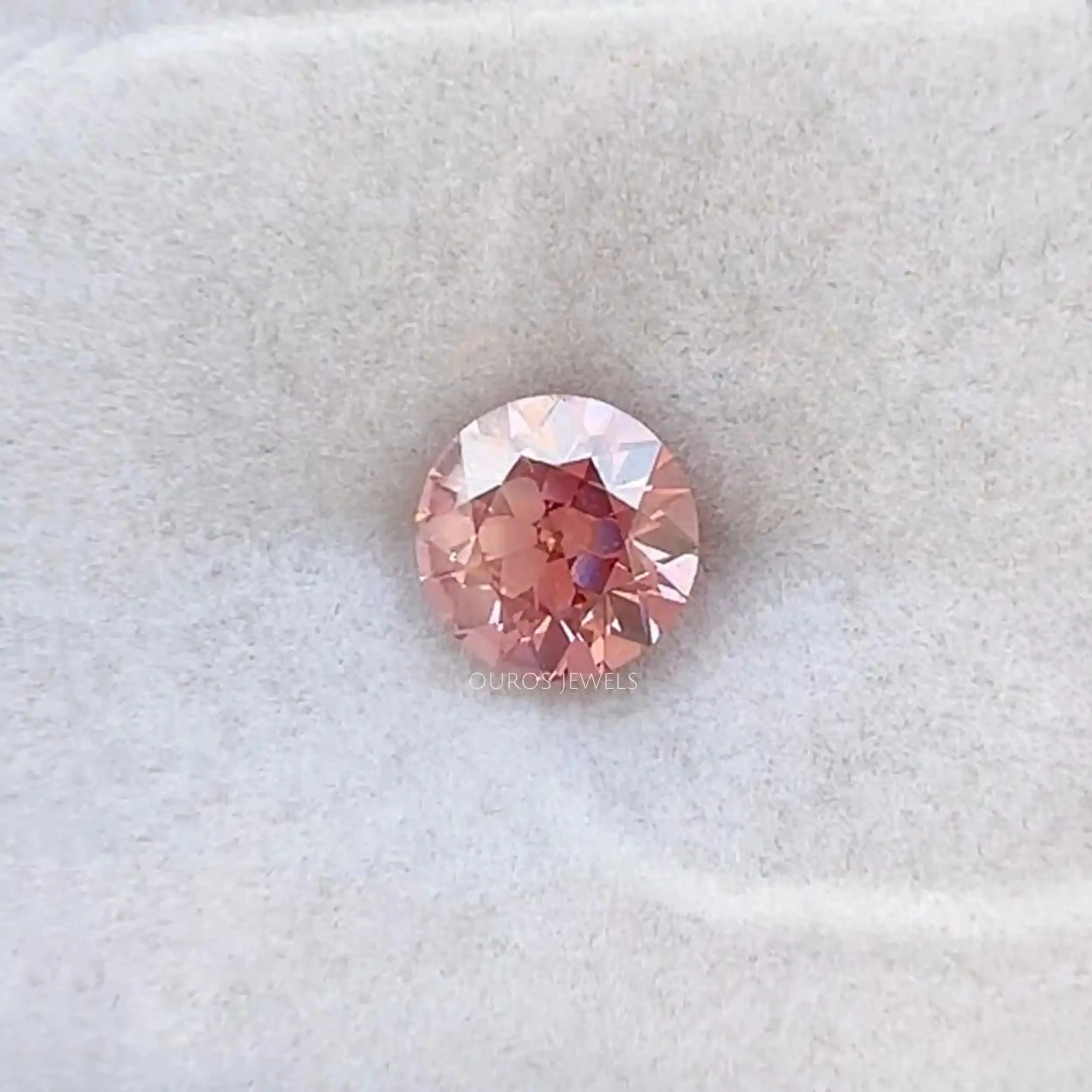 2.50 Carat Pink Old European Round Cut Lab Diamond