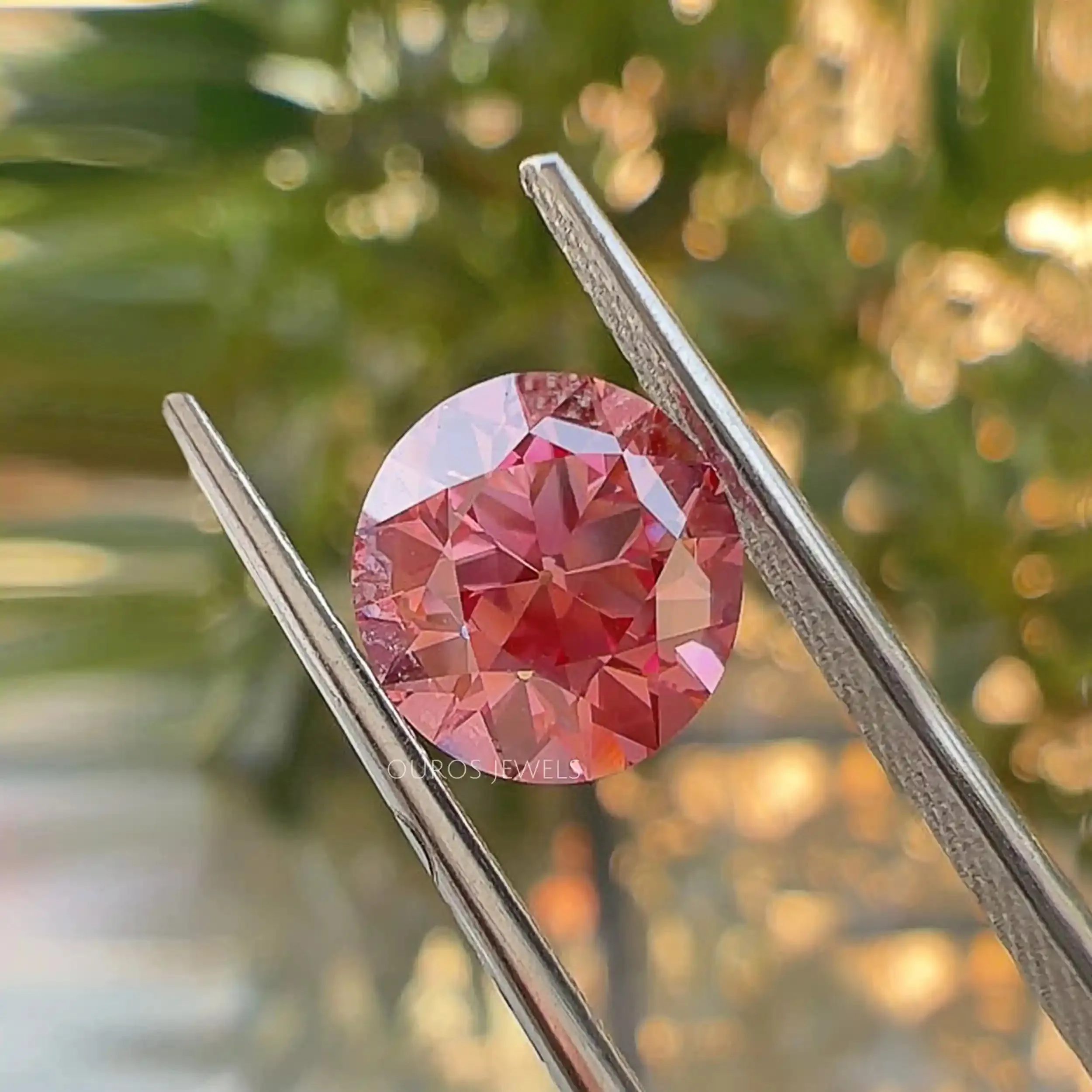 2.50 Carat Pink Old European Round Cut Lab Diamond