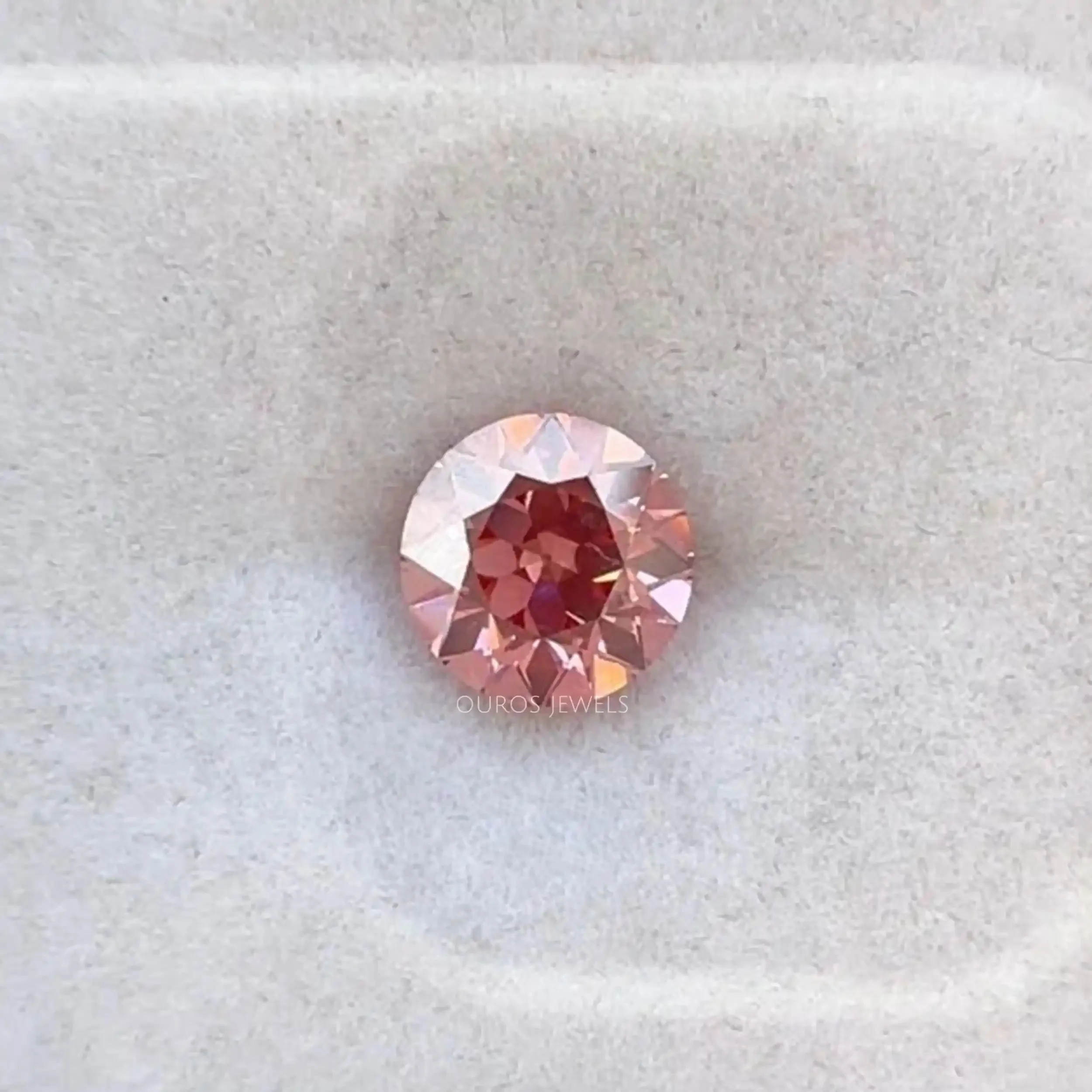 2.50 Carat Pink Old European Round Cut Lab Diamond