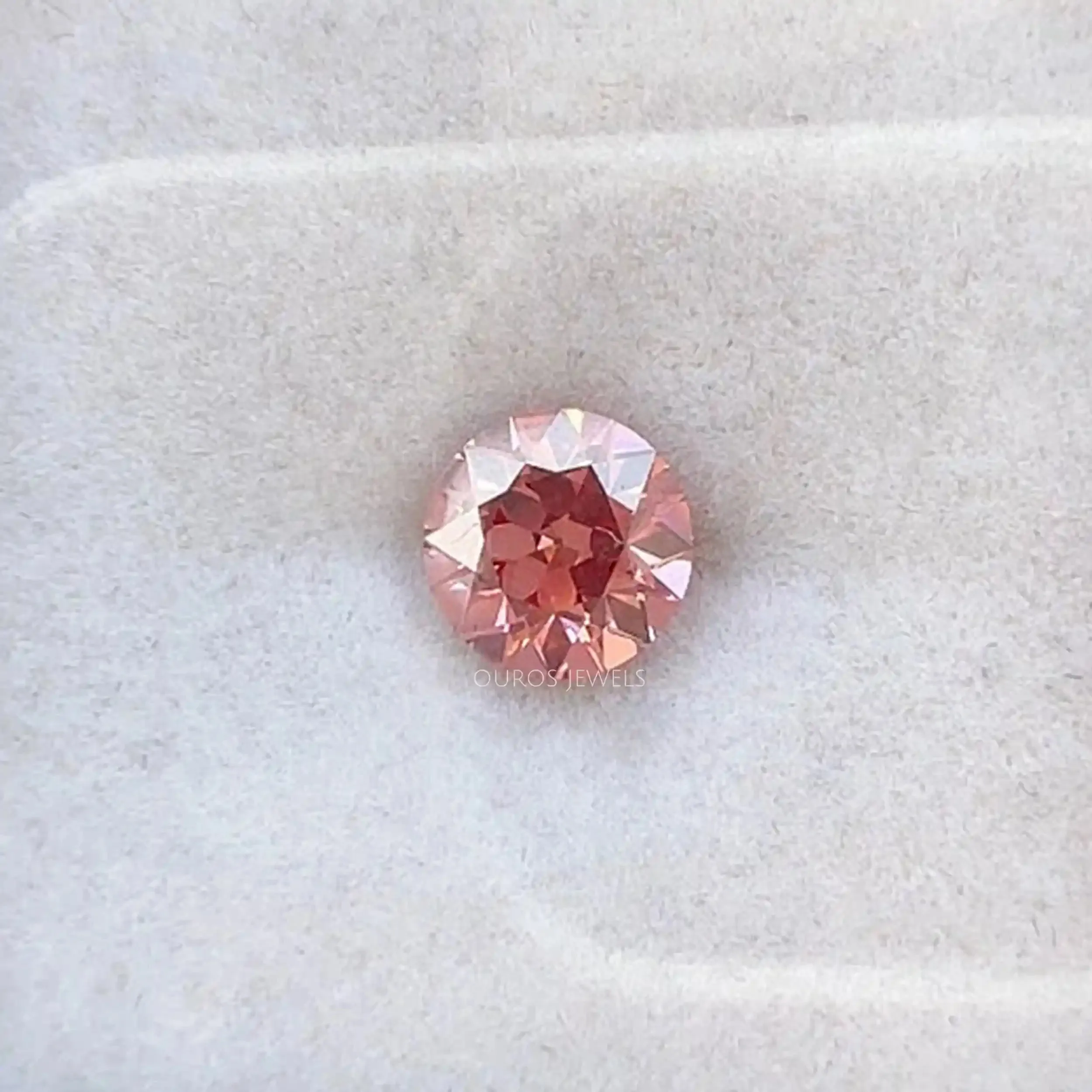 2.50 Carat Pink Old European Round Cut Lab Diamond