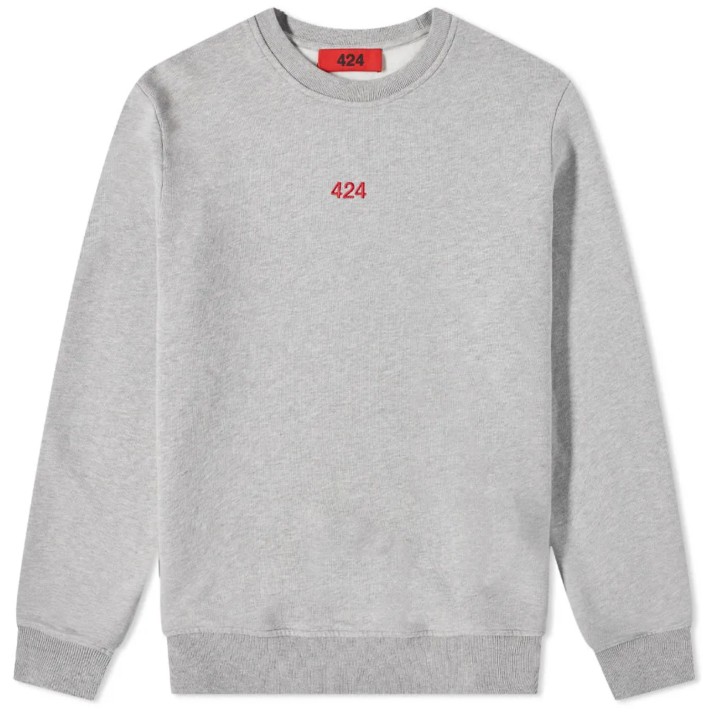 424 Alias Red Logo Crew SweatGrey