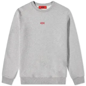 424 Alias Red Logo Crew SweatGrey