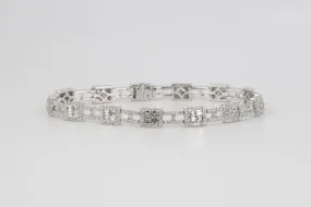 6.5'' 14k White Gold 3.20tcw Diamond Bracelet (11.80g.)