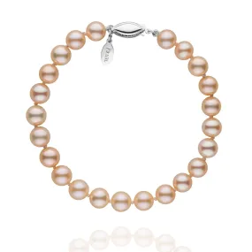 6.5-7.0 mm Pink to Peach Freshadama Pearl Bracelet