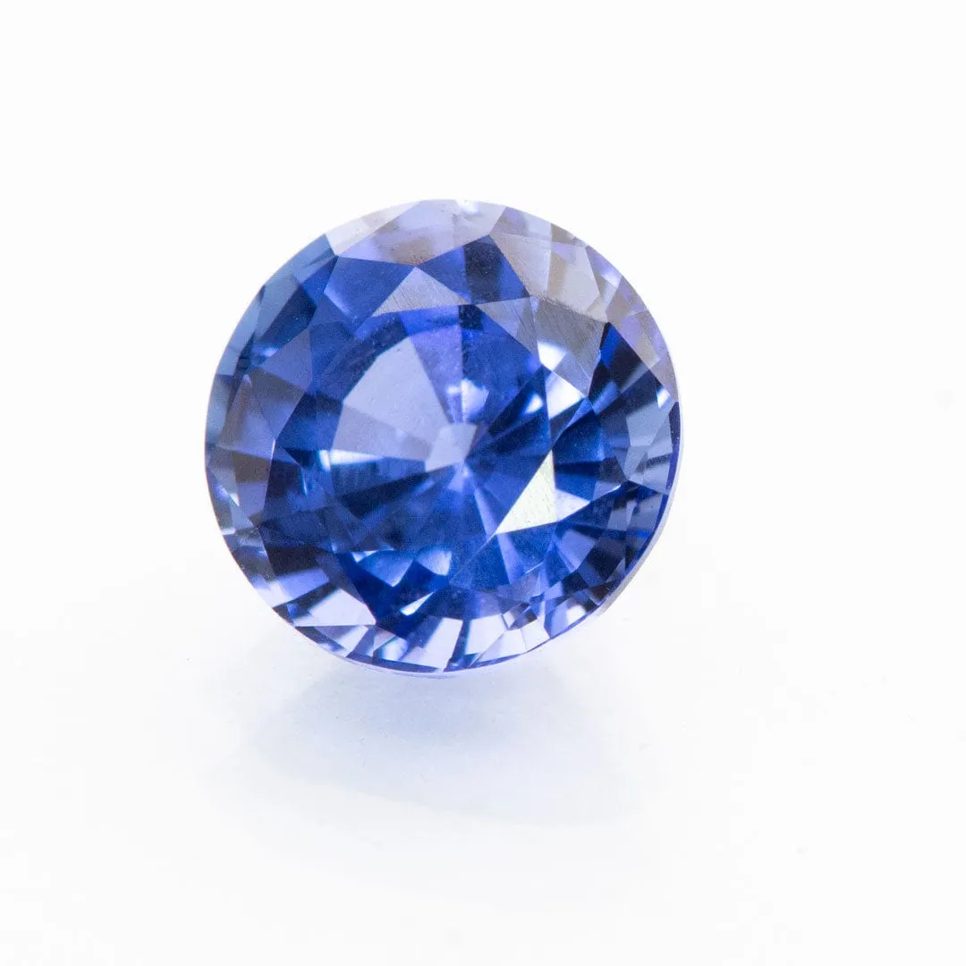 7mm/1.85ct Round Cut Lab Created Blue Sapphire Chatham Gemstone