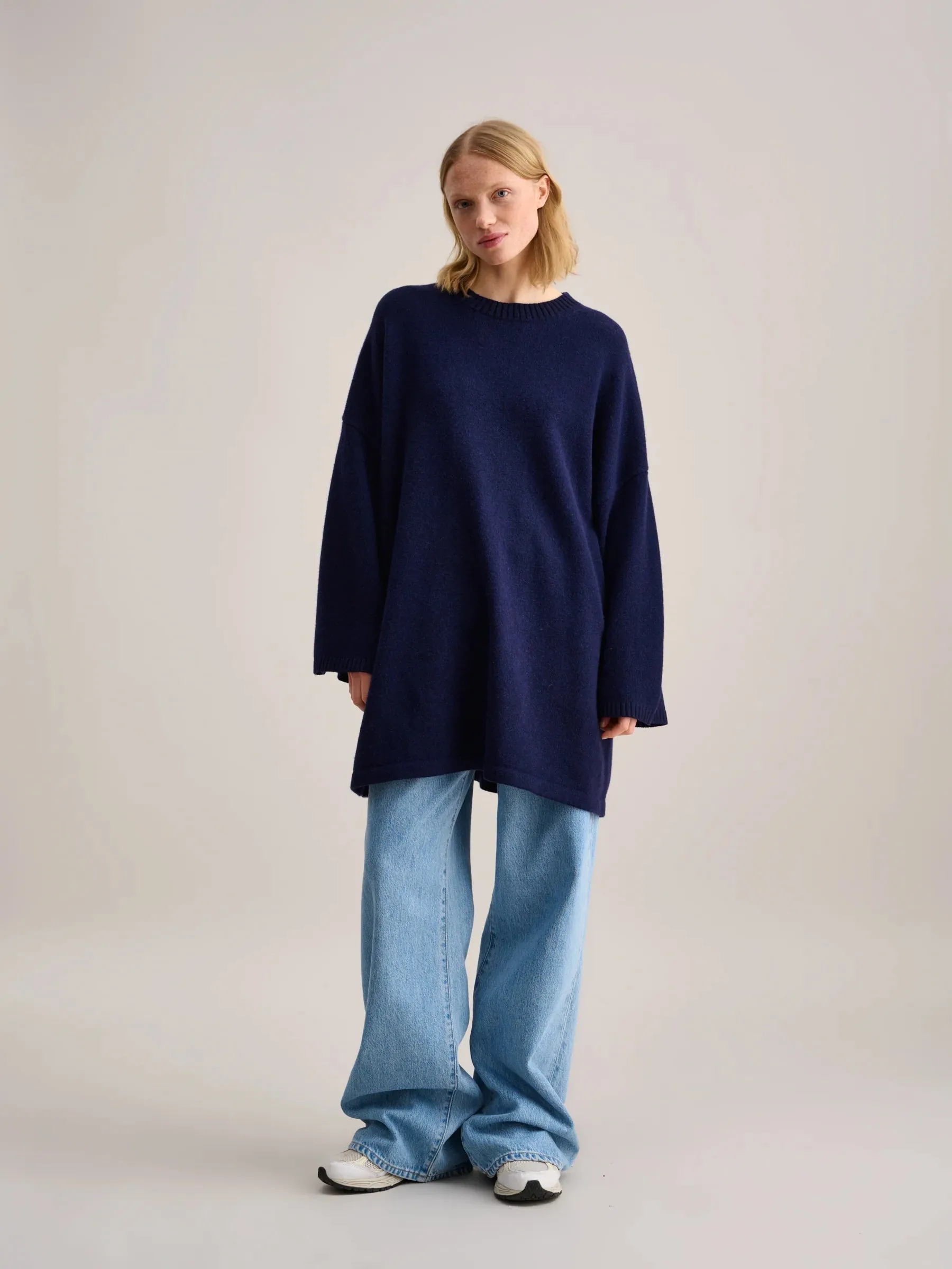 ABITO IN MAGLIA OVERSIZE BLU NAVY