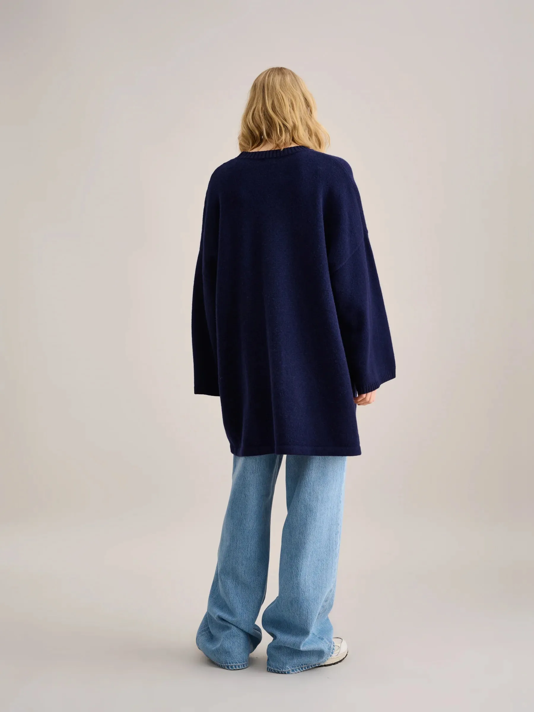 ABITO IN MAGLIA OVERSIZE BLU NAVY