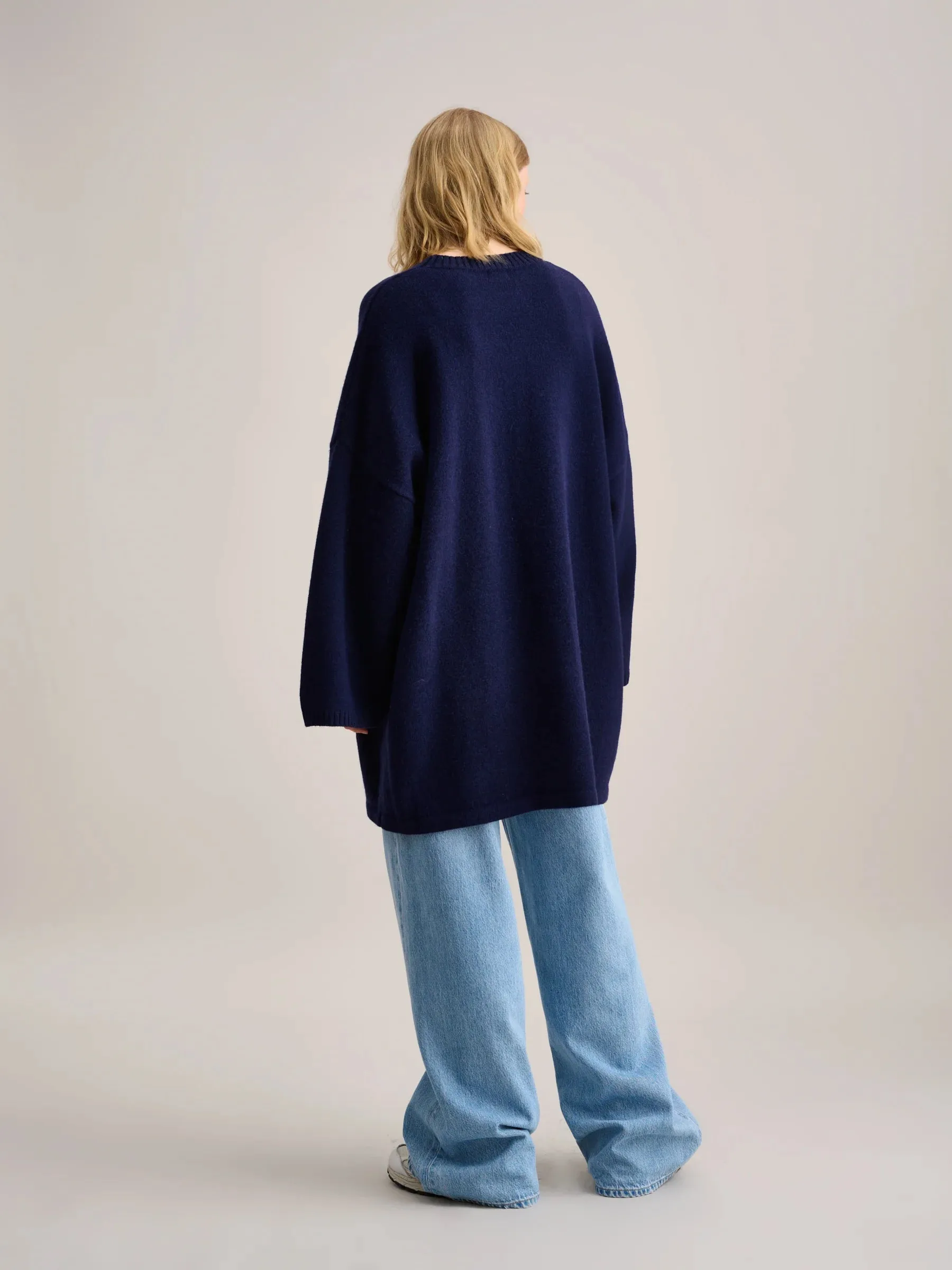 ABITO IN MAGLIA OVERSIZE BLU NAVY