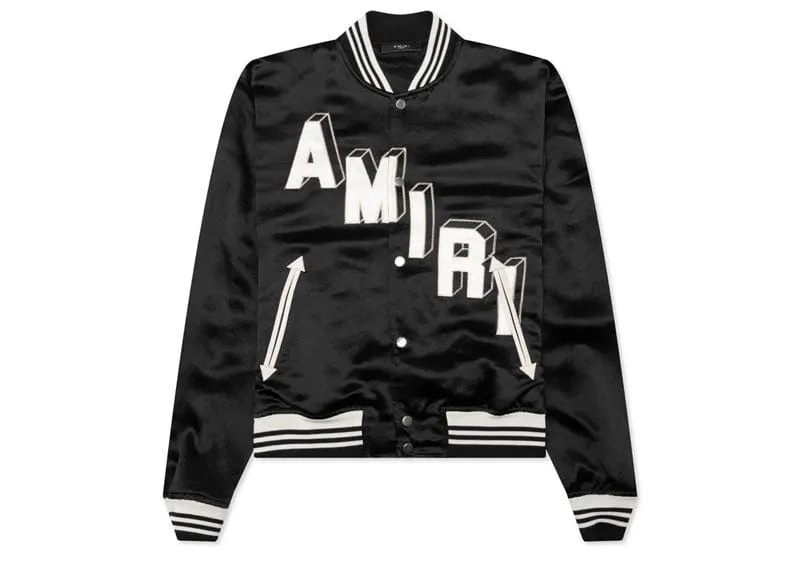 Amiri Black Applique Bomber Jacket