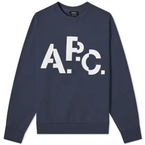 A.P.C. Decal Crew SweatDark Navy