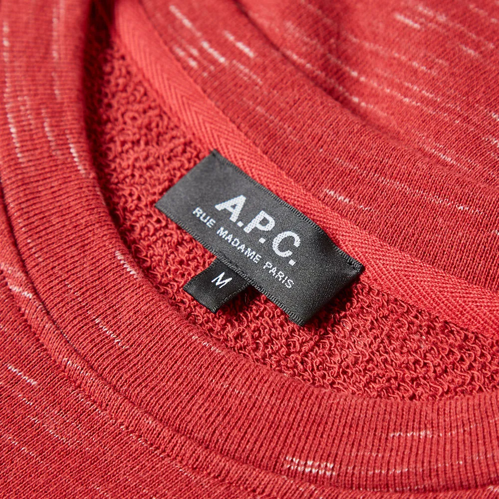 A.P.C. Jeremy Crew SweatDark Red