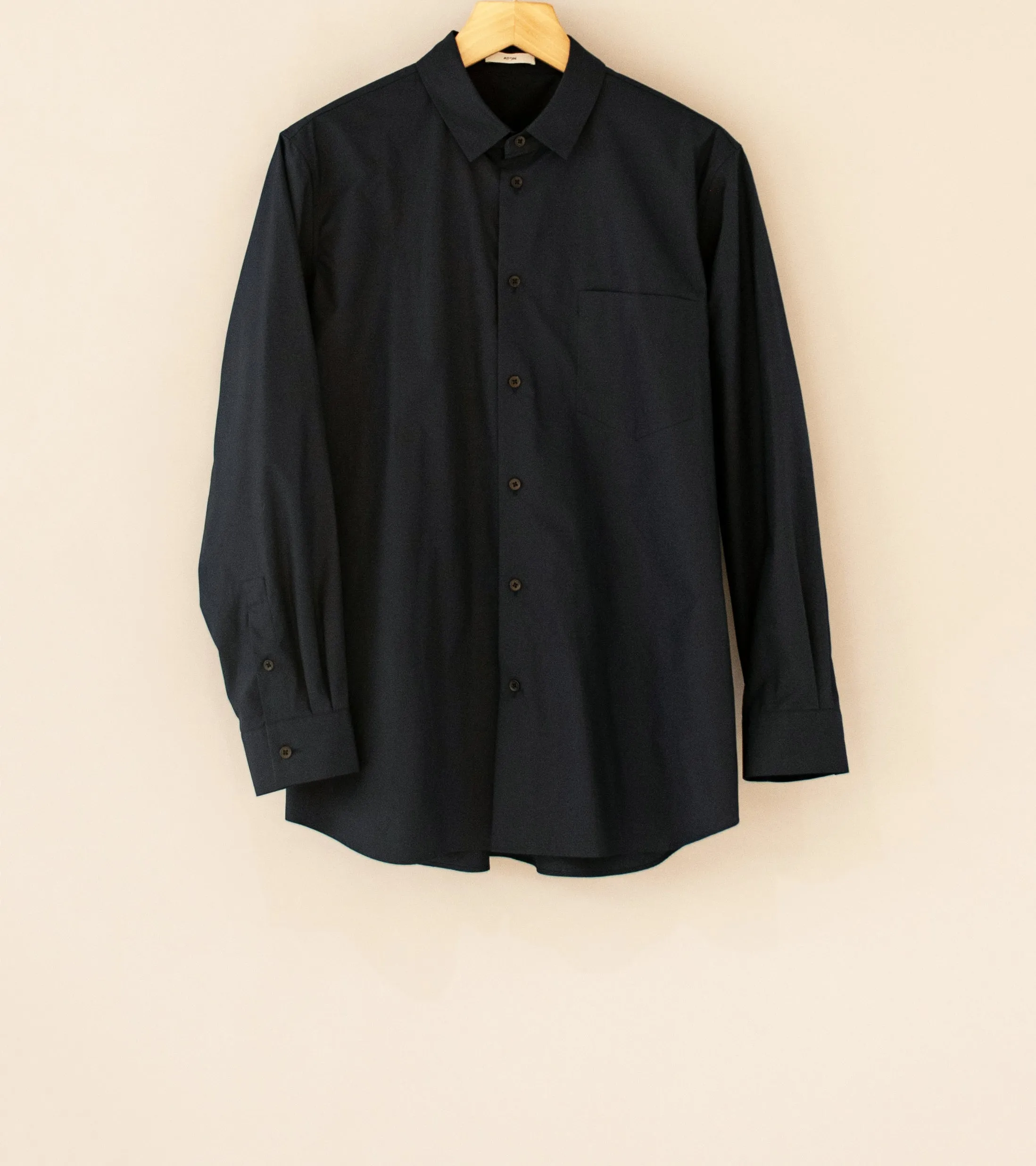 Aton 'Standard Shirt' (Navy Suvin Broadcloth)