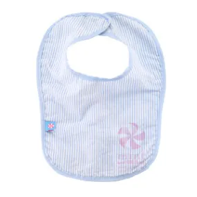 Baby Blue Seersucker Bib