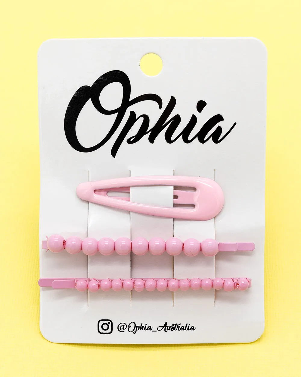 Baby Pink 3 Pack Clips