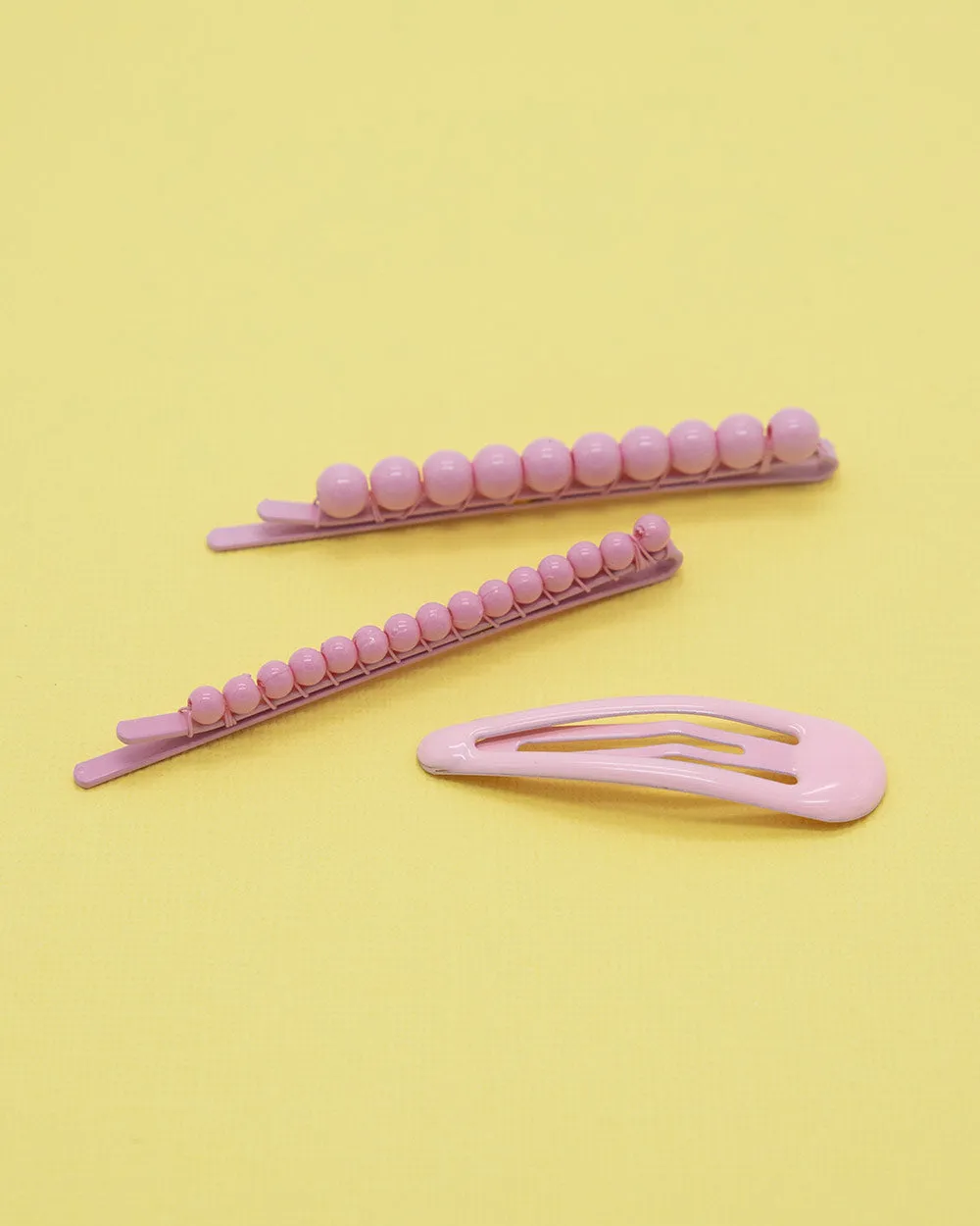 Baby Pink 3 Pack Clips