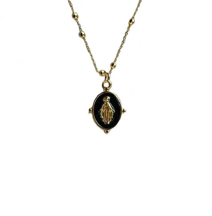 Basilica Collection - Black Enamel Mary