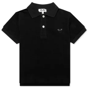 Black Emblem Kid's Polo Shirt - Black