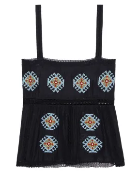 Black Folklore Embellished Roam Top