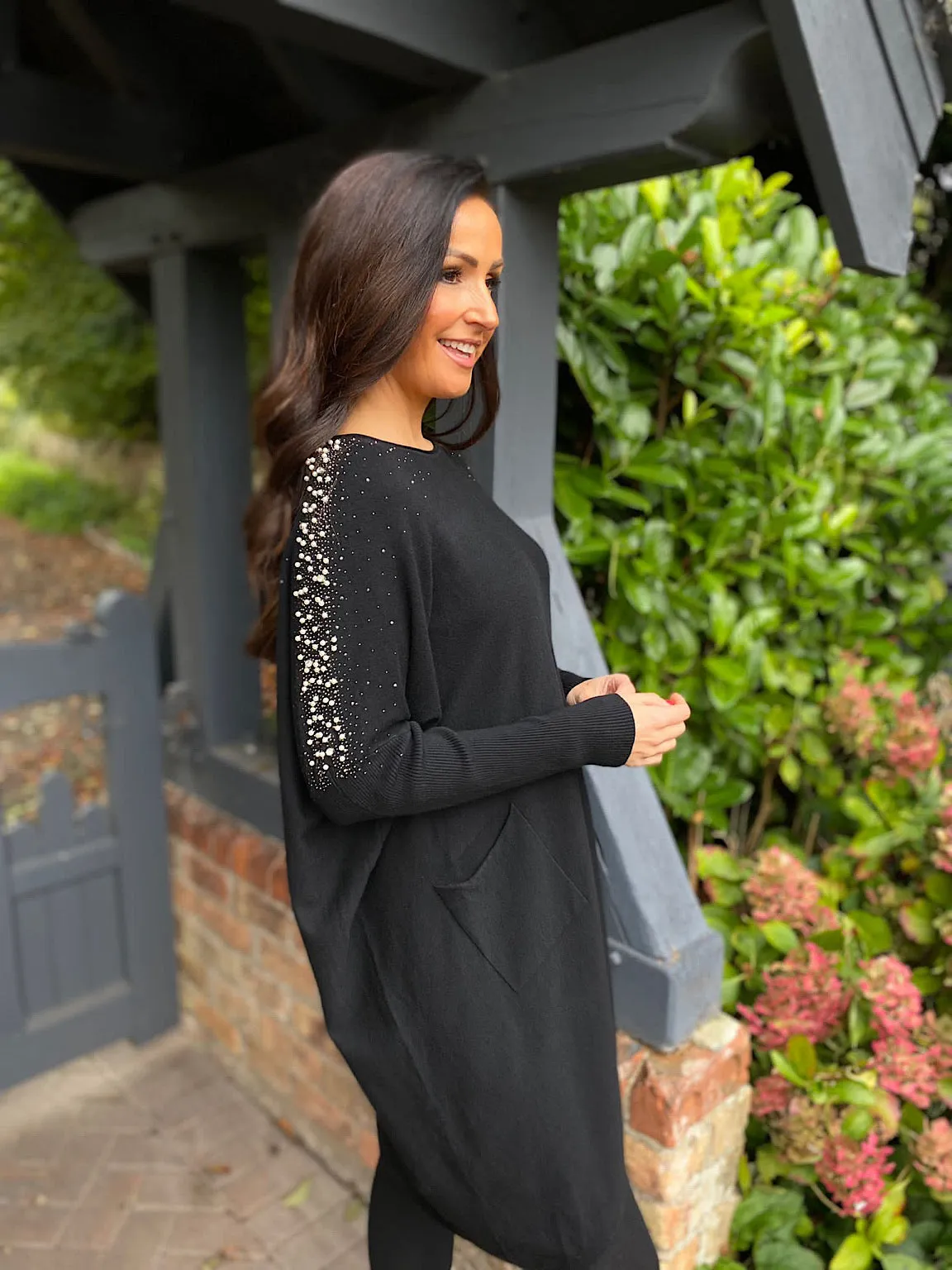 Black Premium Embellished Dress Dotty