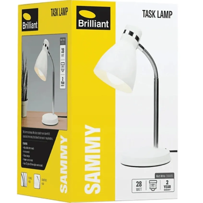 Brilliant Sammy Desk Lamp Light Adjustable White