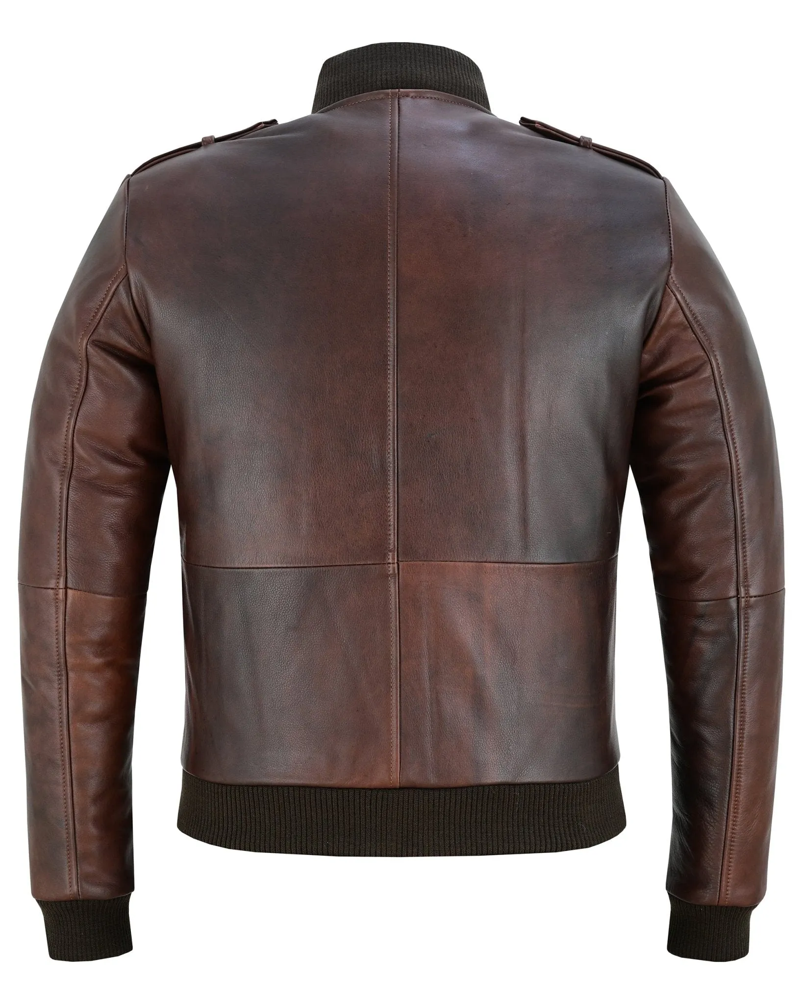 Bristol Men's Real Leather Bomber Jacket - Smart Casual Style