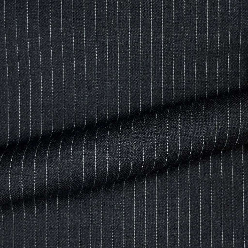 Charcoal Grey Narrow Pinstripes