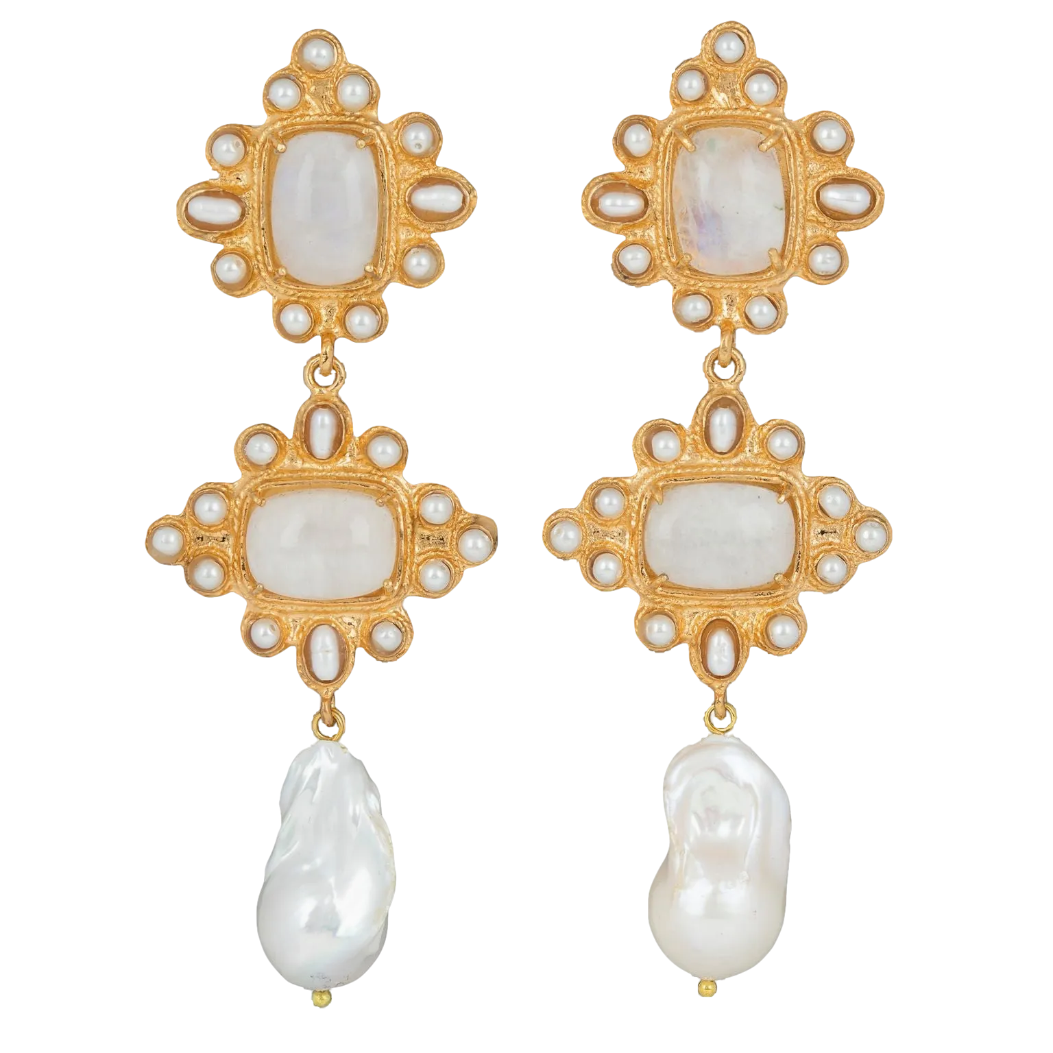 Charlotte Earrings White