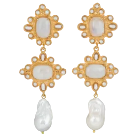 Charlotte Earrings White