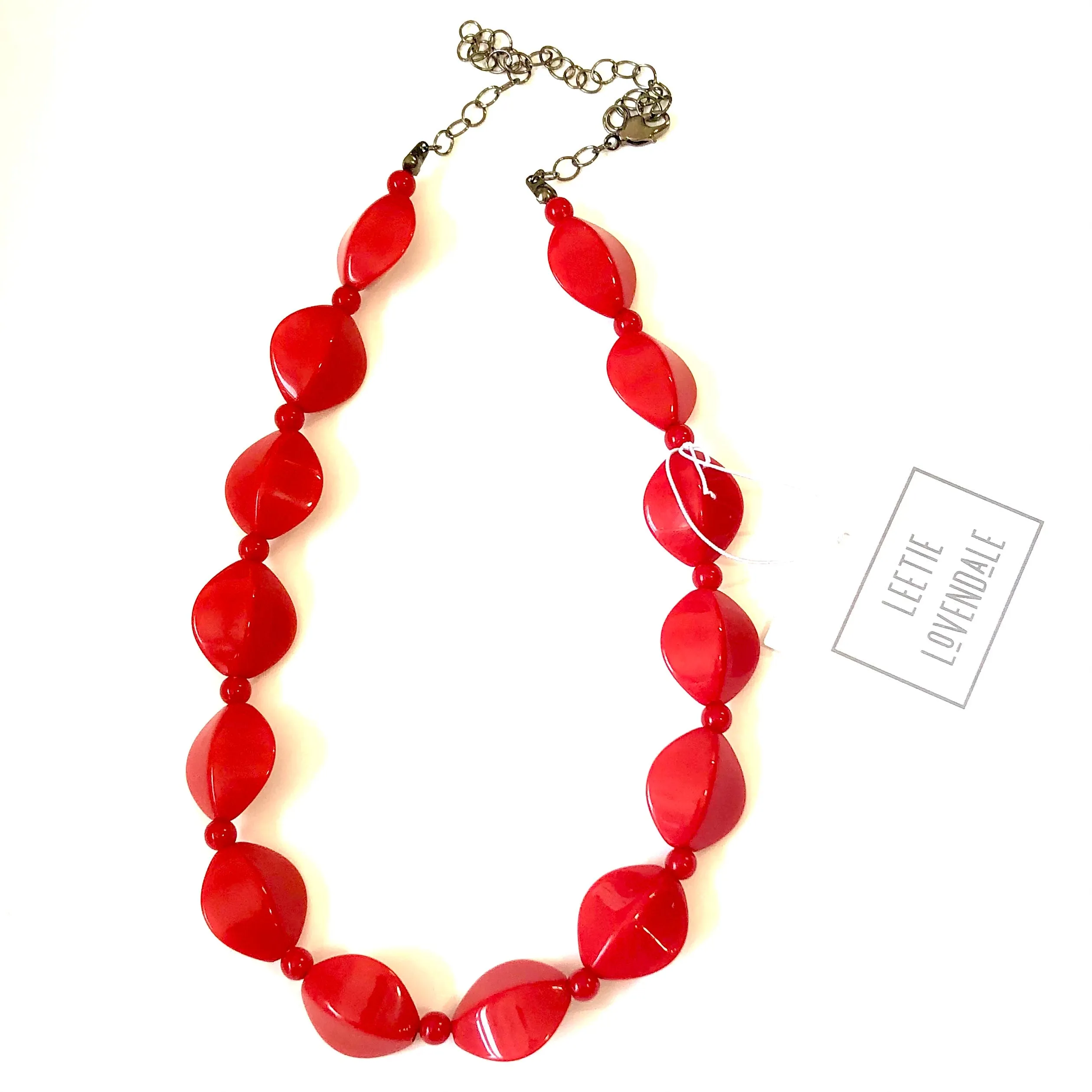 Cherry Red Retro-Fab Marco Necklace