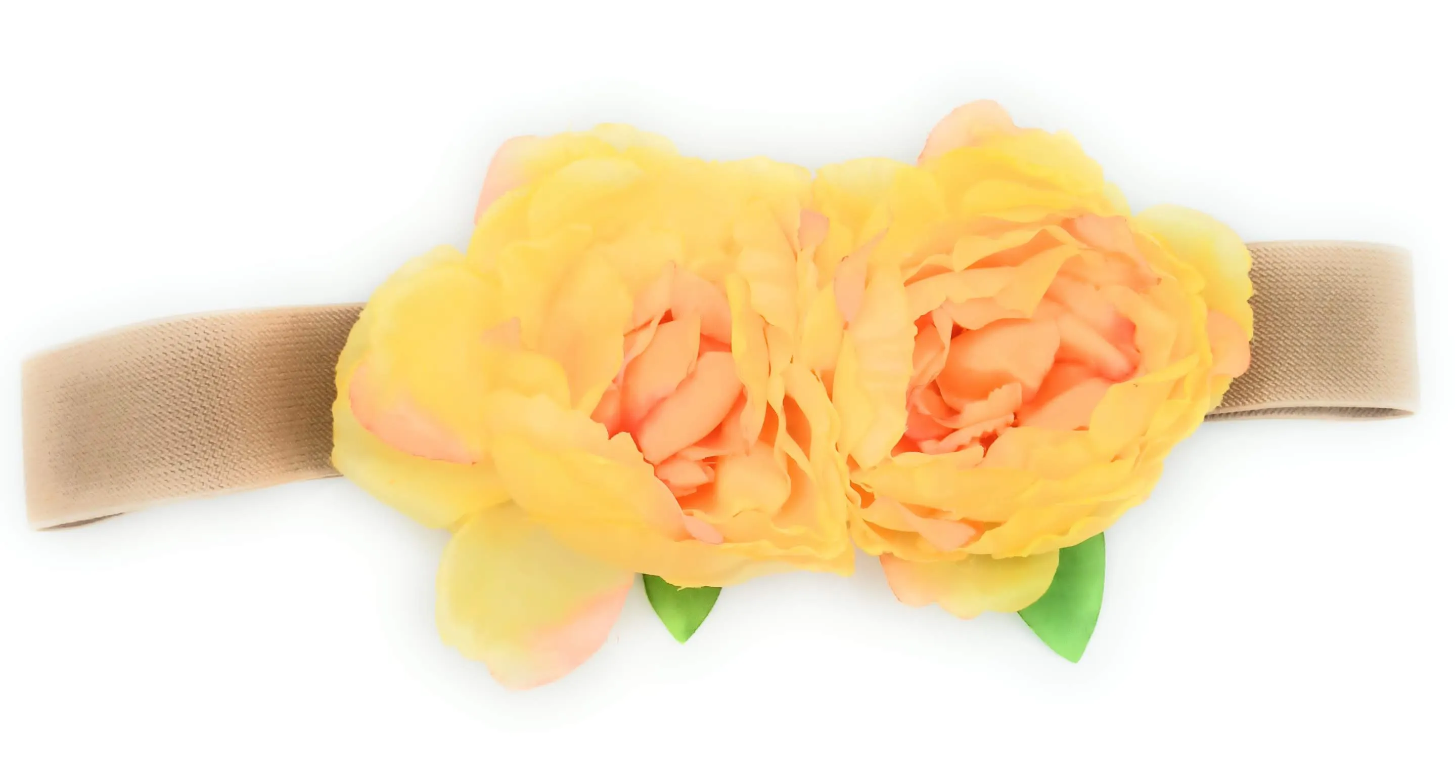 Cinturón Maxi Flores 10cm · Amarillo