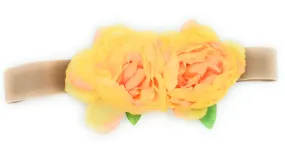 Cinturón Maxi Flores 10cm · Amarillo