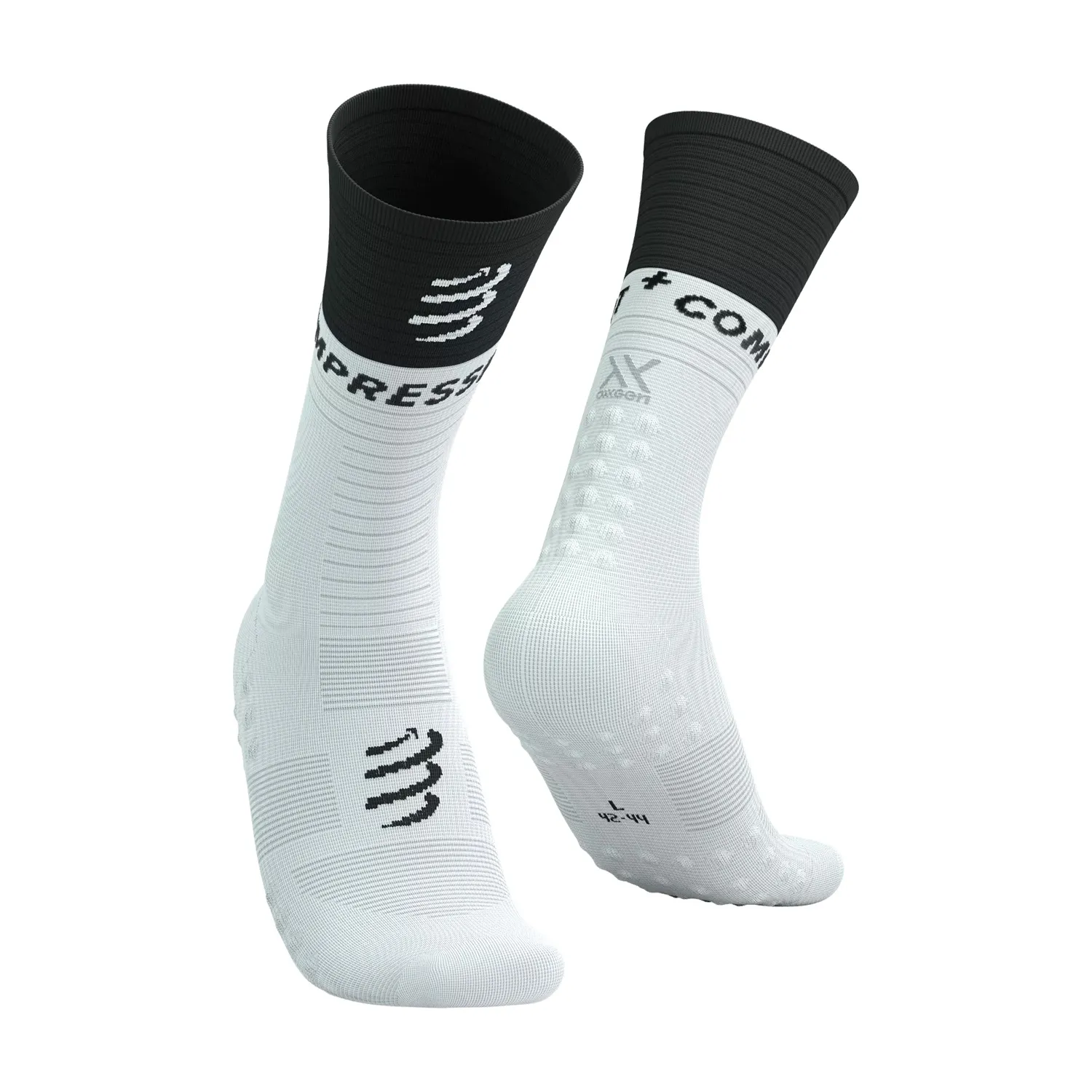 Compressport Mid Compression V2.0 Calze  White/Black