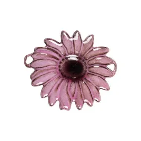 Connector Link, Daisy Flower 36x31mm, Enameled Brass Mauve Pink, by Gardanne Beads (1 Piece)