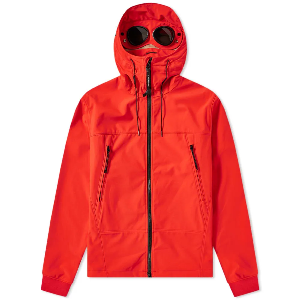 C.P. Company Soft Shell Goggle JacketHigh Risk Red